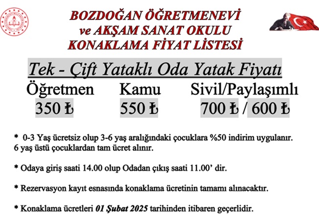bozdogan-ogretmenevi-2025-yili-oda-konaklama-fiyatlari-ve-ozellikleri-0-zARTF44s Bozdoğan Öğretmenevi: 2025 Yılı Oda Konaklama Fiyatları ve Özellikleri